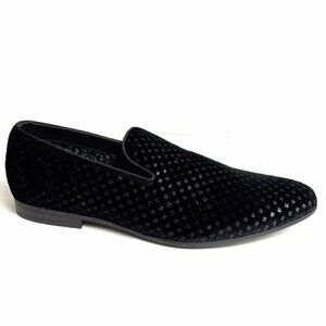 Steve Madden Men’s Lemer, Black Slip-On Shoes, Size 12 M